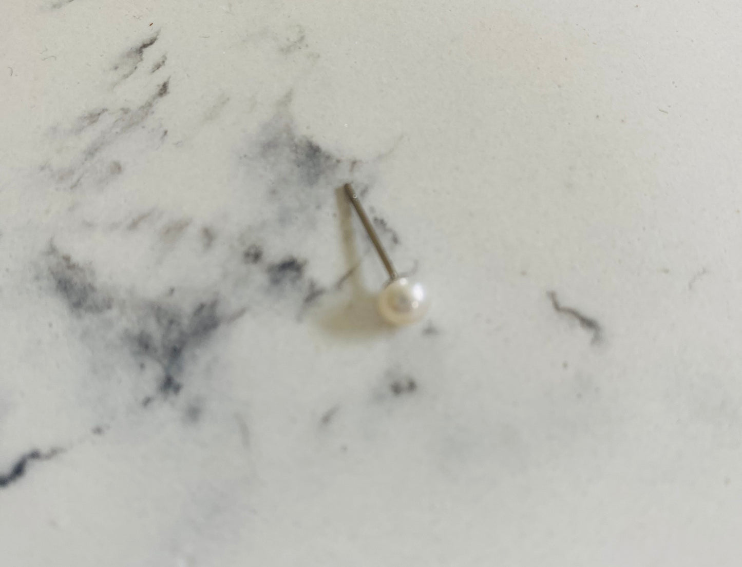 Oorbel parel zilver per stuk