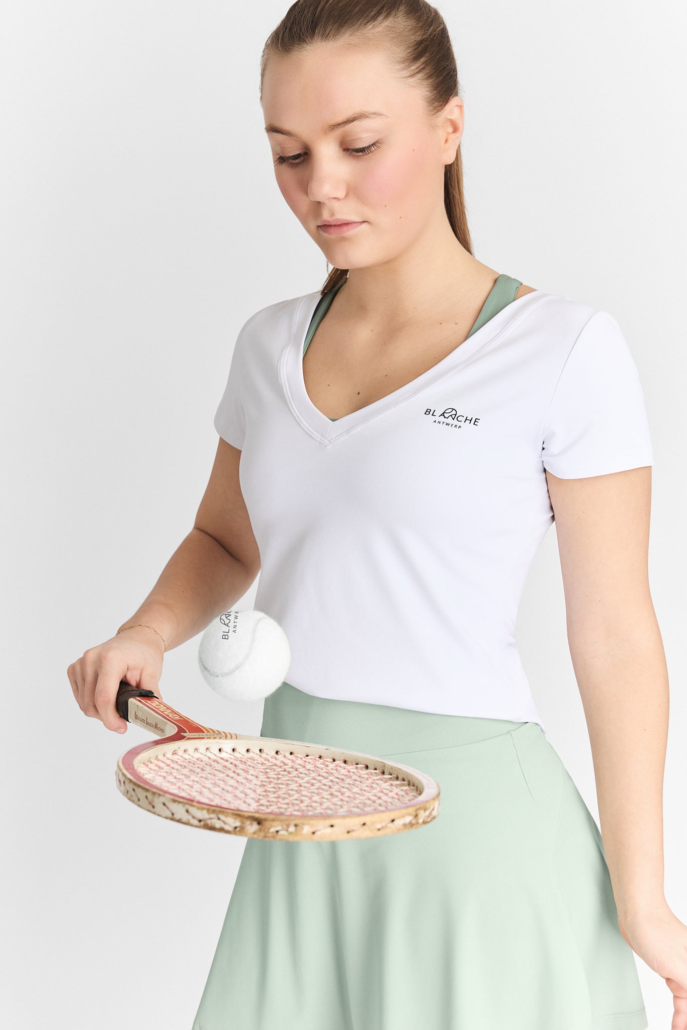 T-shirt V wit