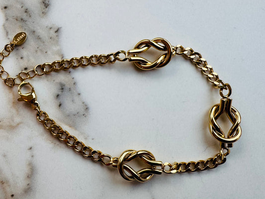Armband knot love goud