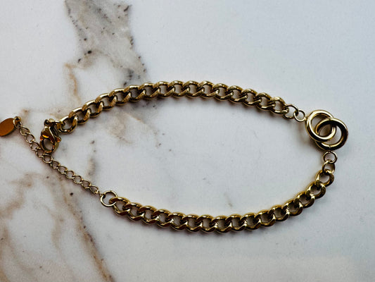 Armband intertwined goud