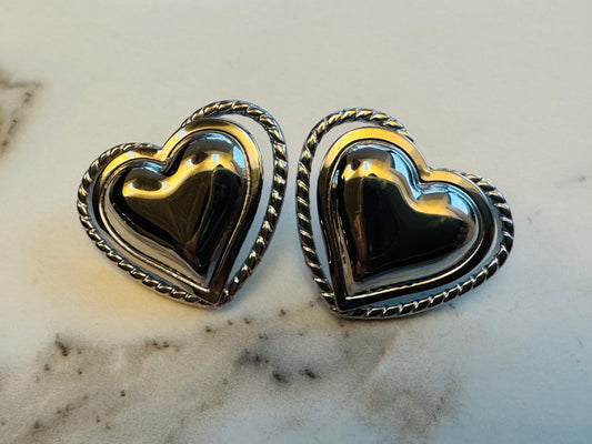 Oorbellen hart zilver