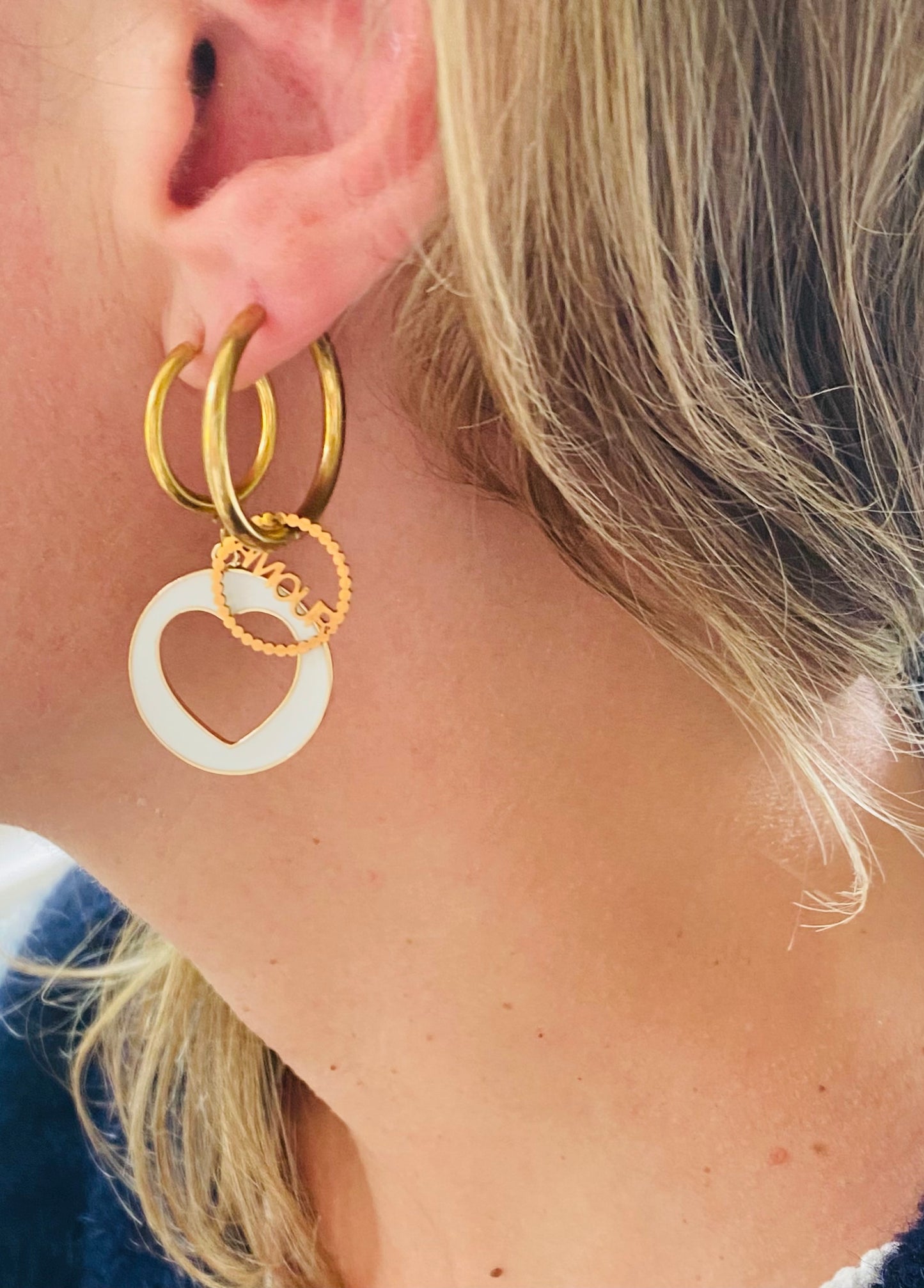 Oorbel creolen goud per stuk