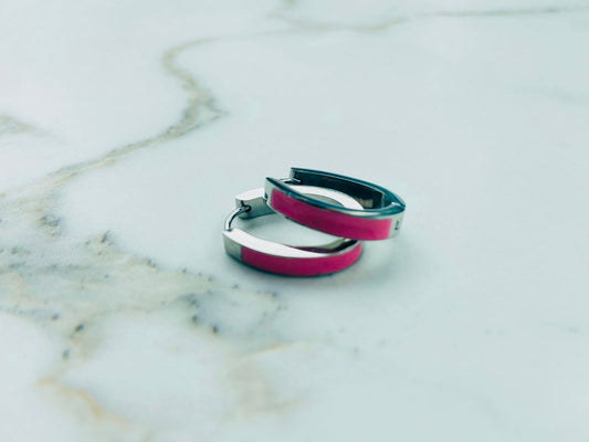 Oorbellen licht roze zilver