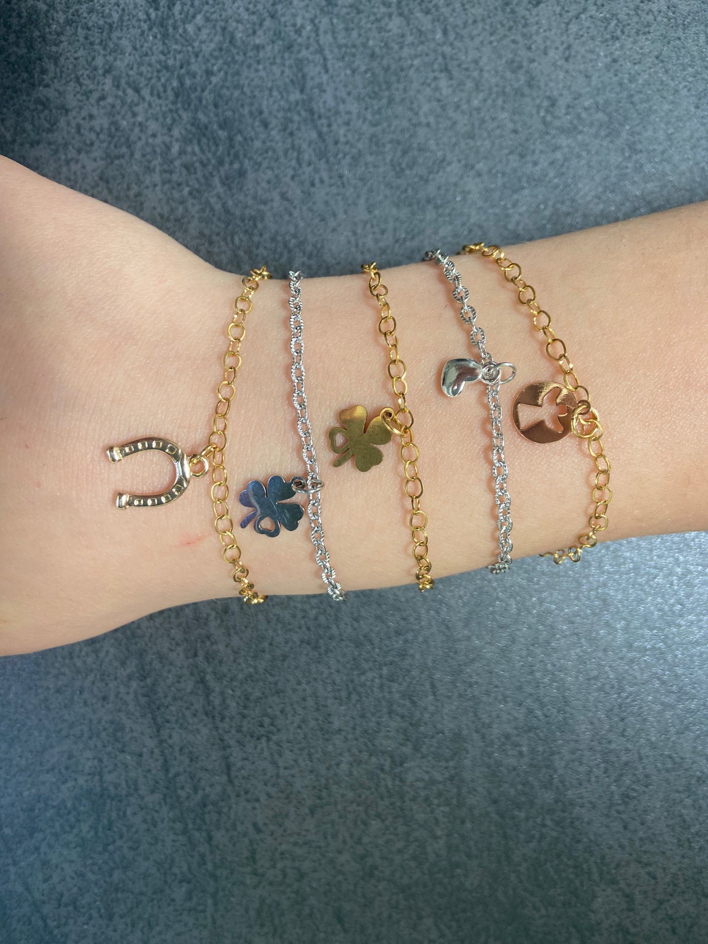 Armband zilver fijn met hartje sandy