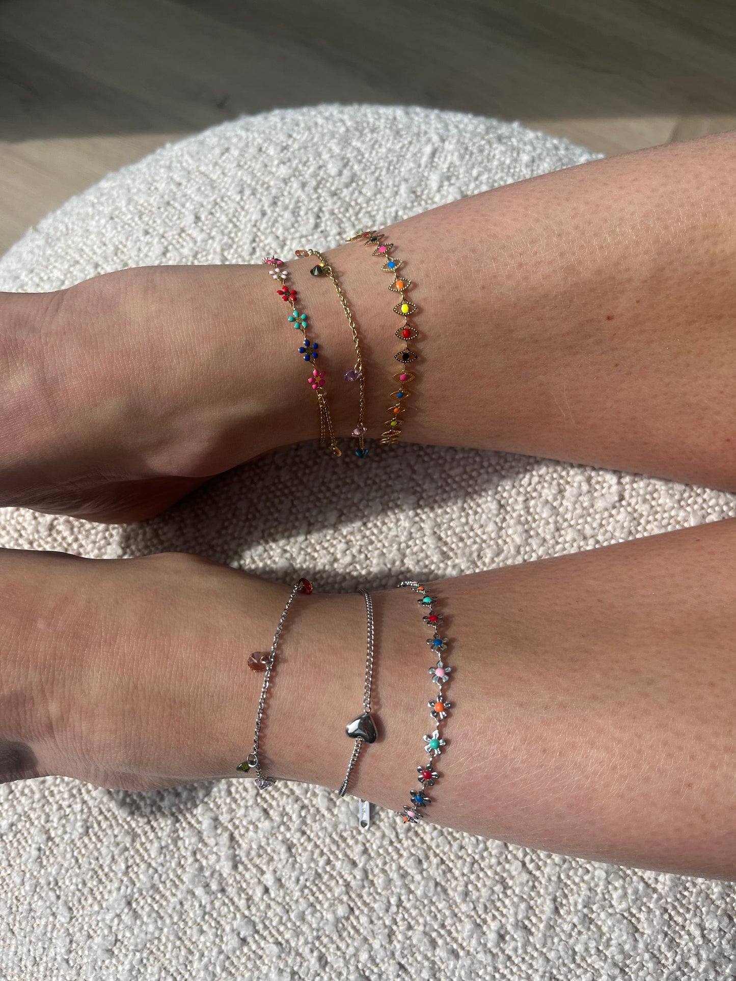 Enkelbandje zilver hartje