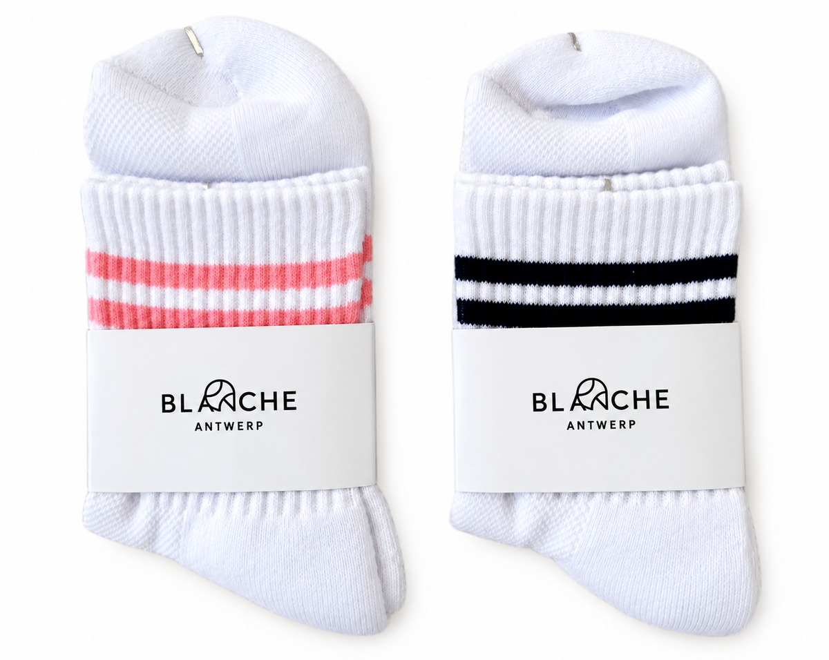 Sokken dubbele blauwe streep-one size