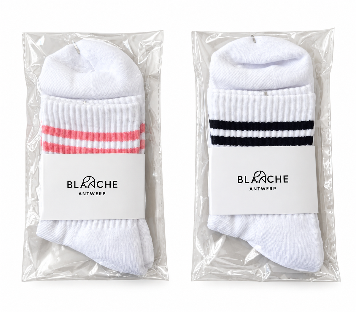 Sokken dubbele blauwe streep-one size