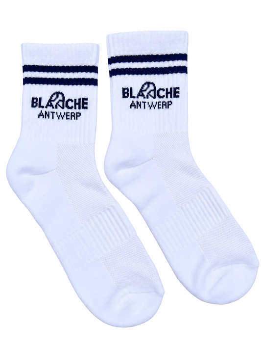 Sokken dubbele blauwe streep-one size