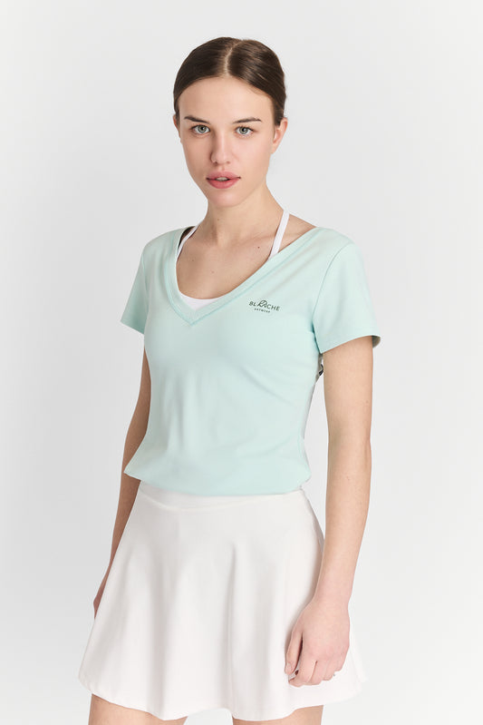 T-shirt V groen