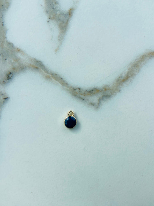 Bedel emaille rond donker blauw